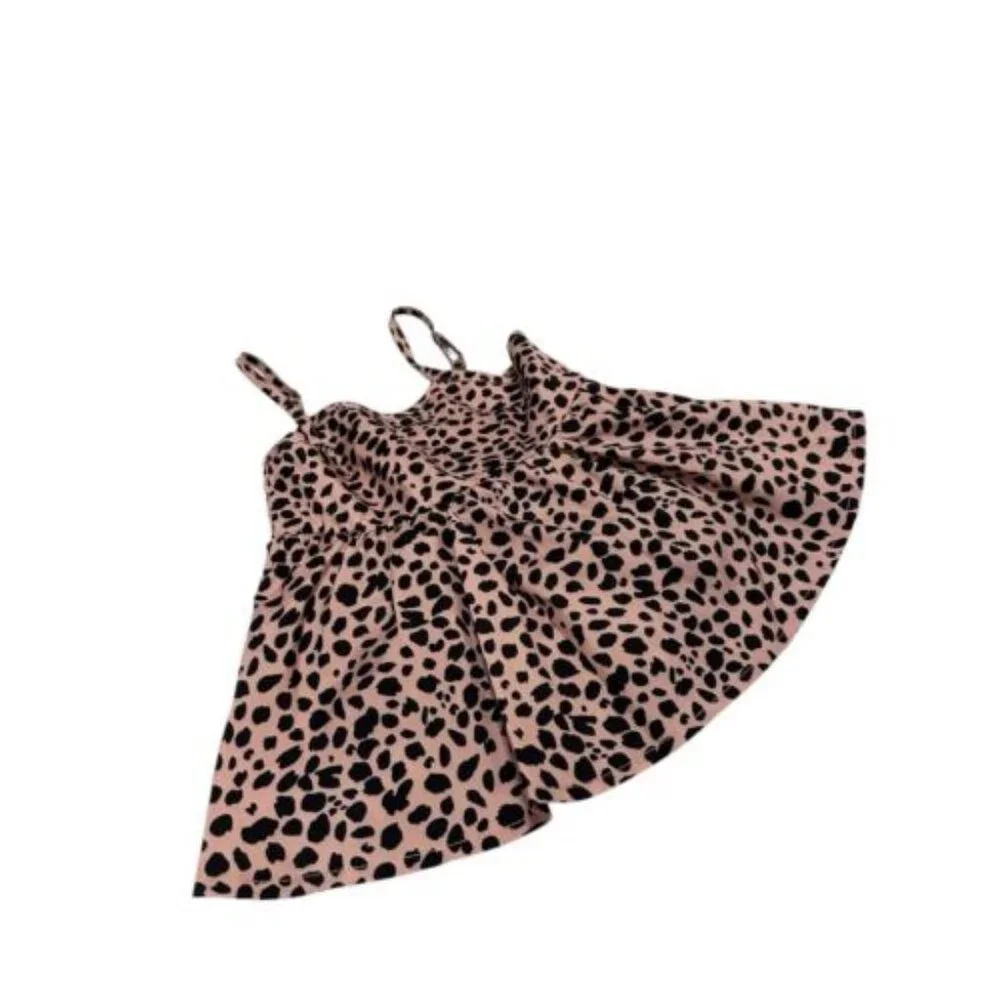 Newborn Baby Girl Leopard Print Sundress 